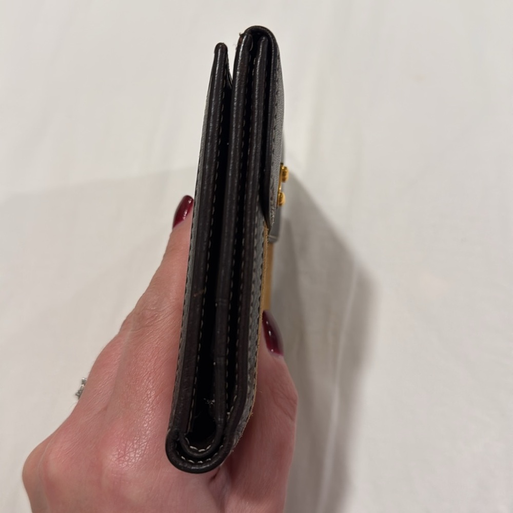 Loewe Bifold Wallet Anagram Suede Leather Brown - Picture 9 of 10